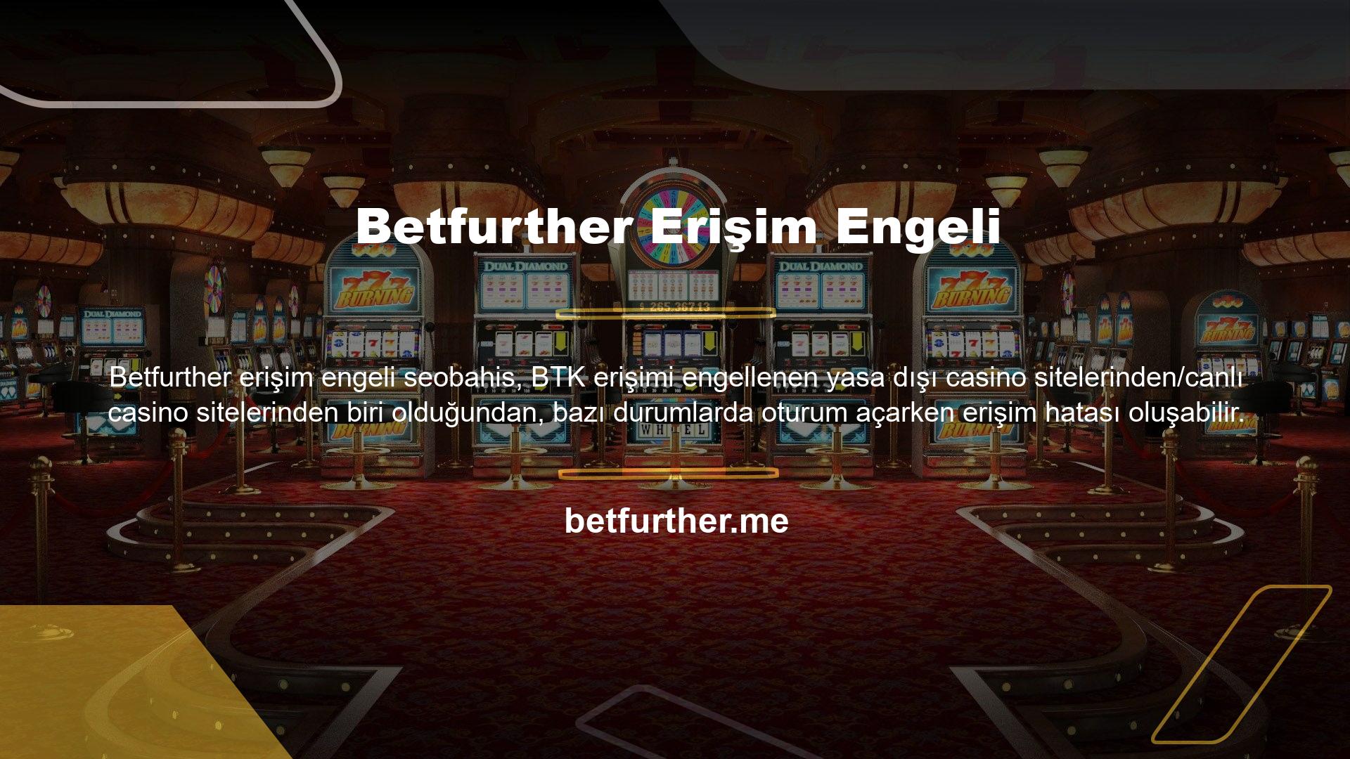 En güvenilir bahis sitelerinden biri olan Betfurther, web sitesi altyapısı (bilinen en güçlü altyapı) tarafından desteklenmektedir ve çok çeşitli bahis seçenekleri sunan ve her yerde bahis oynayabileceğiniz bir canlı bahis sitesidir